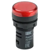 Лампа AD22DS LED матрица 22мм красная 24В AC/DC
