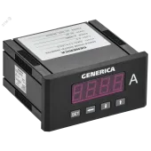 Амперметр цифровой щитовой однофазный 48х96мм LED GENERICA