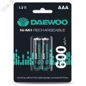 Аккумулятор DAEWOO AAА (600mAh) Ni-MH блистер, 2 шт.