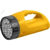 Фонарь светодиодный NPT-SP13-ACCU 12+18LED 90лм 50м аккумуляторный прожектор+кемпинг пластик 1.1Ач