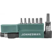 Комплект вставок-бит 1/4''DR T-TORX®, T10H-T40H, c Г-образным приводом, 8 предметов