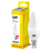 Лампа LED ALFA C35 свеча 8Вт 230В 4000К E14 (6шт) IEK