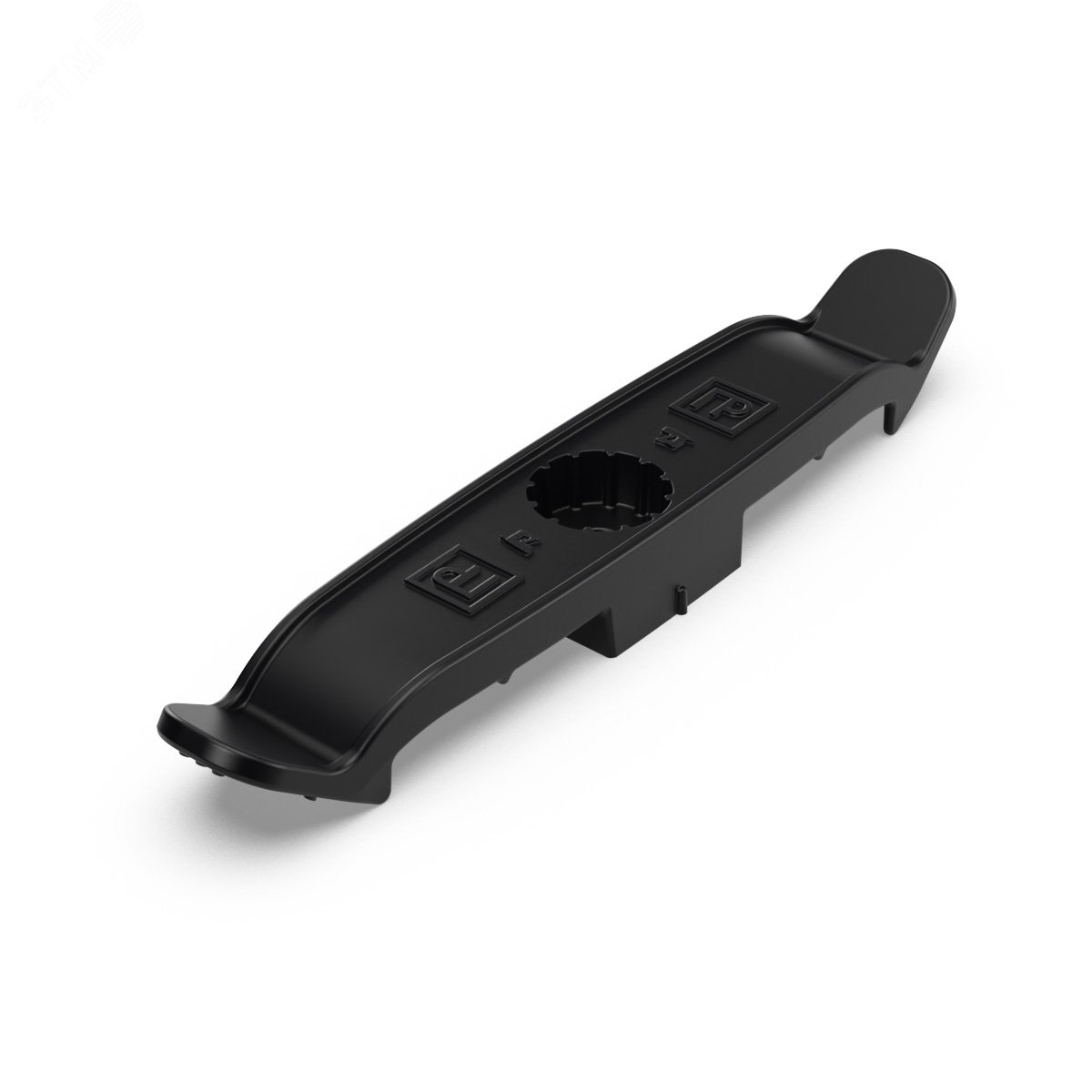 Держатель плоского кабеля двусторонний для прямого монтажа на 4 места черный (20шт/640шт уп/кор)