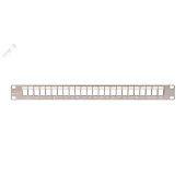 Панель 19'', 1U, наборная, под 24 модуля Keystone, UTP/STP, металлик
