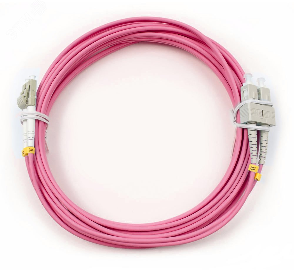 Шнур оптический duplex 7м LC-SC 50/125 мм OM4 LSZH