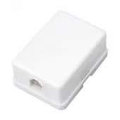 Розетка телефонная внешняя 1 порт UTP RJ-14 (6P4C) CAT 3,