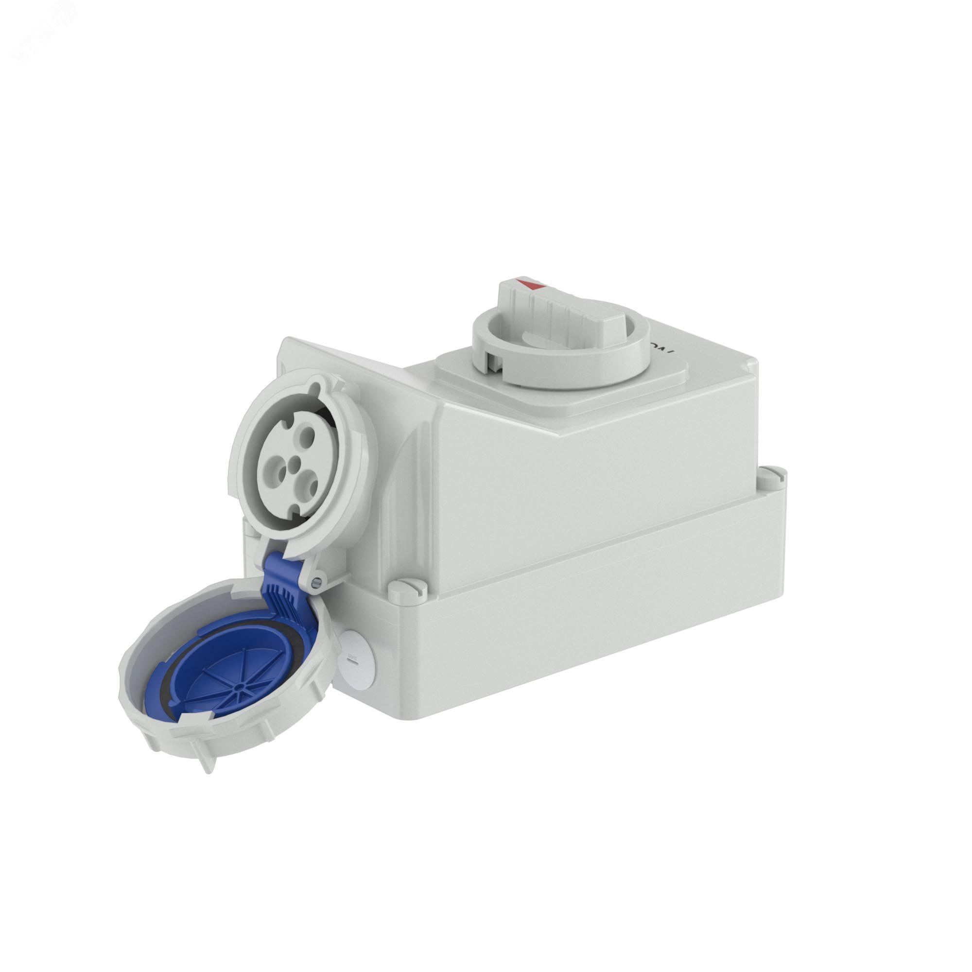 Розетка наружной установки с механической блокировкой и боковым расположением разъема IP67 32