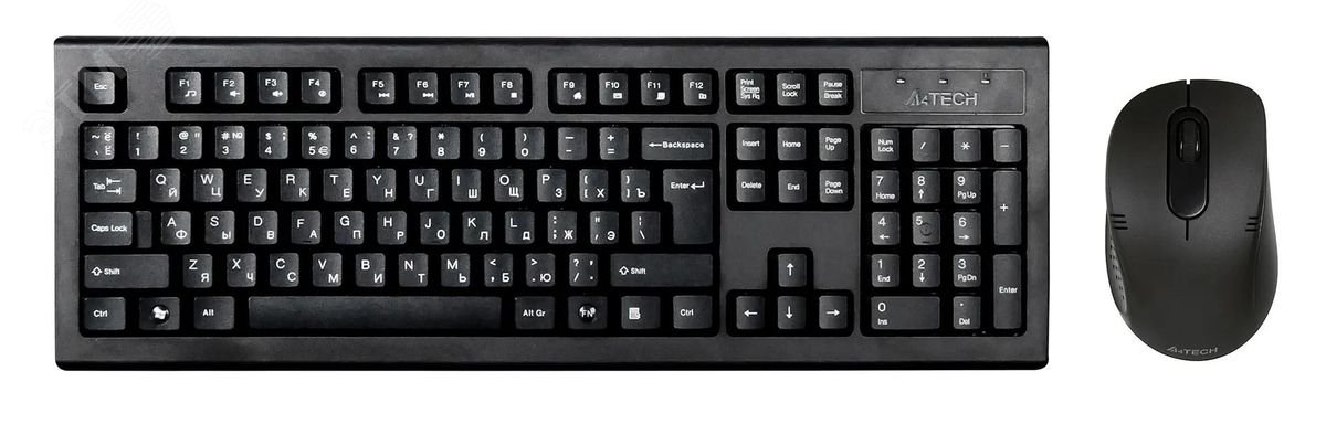 Комплект клавиатура + мышь беспроводной 7100N, USB, черный