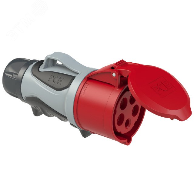 Розетка кабельная 32А/400V/3P+N+E/IP44 GRIP, безвинтовое подключение