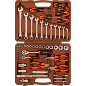 Набор инструмента универсальный 1/4'', 1/2''DR, 55 предметов