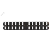 Панель 19'', 2U, 48 угловых портов, Кат.5e, RJ45/8P8C, неэкран., черная