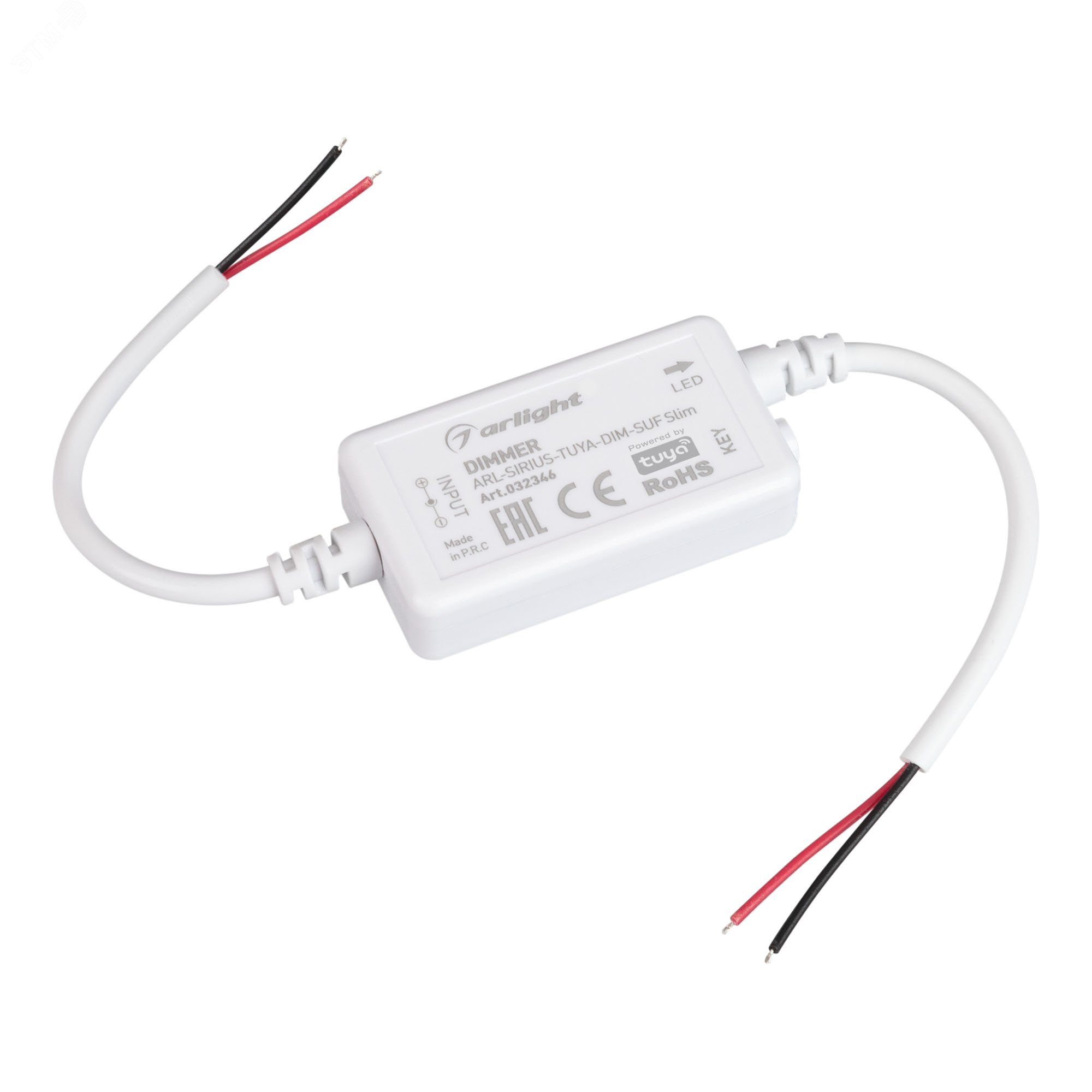 Диммер ARL-SIRIUS-TUYA-DIM-SUF Slim (12-24V, 1x6A, 2.4G) (ARL, IP20 Пластик, 3 года)
