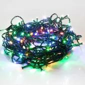 Гирлянда Твинкл Лайт 4 м, темно-зеленый ПВХ, 25 LED, мультиколор