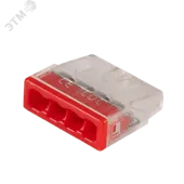 Клеммы монтажные PTC-4P 2273-204 450V 32A 0,14-4.0mm2 , 4 отверстия,  прозрачные,/ 50 шт.