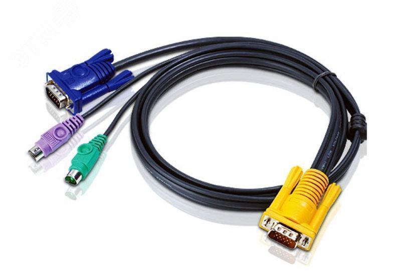 Кабель KVM VGA, PS/2, 3 м.