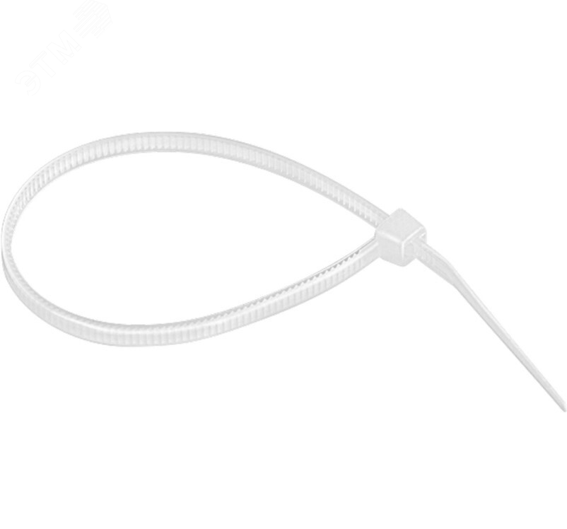 Стяжка нейлоновая 2,5х100мм белая уп. 100шт