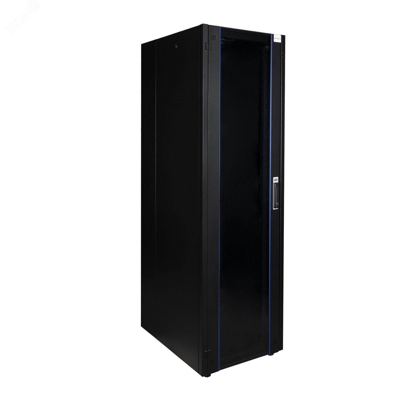 Шкаф нап. 19', 47U 600х800, перед. дв. стек, задн. стен., мет, чер. DATAREX