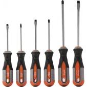 Набор отверток стержневых ROUND GRIP, 6 предметов