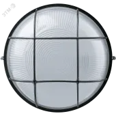 Светильник НПП-100w термостойкий круглый с решеткой IP54 черный