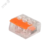 Клеммы монтажные многоразовые  PTC-3P 221-413 450V 32A 0,14-4.0mm2,  3 отверстия, прозрачные / 50шт.