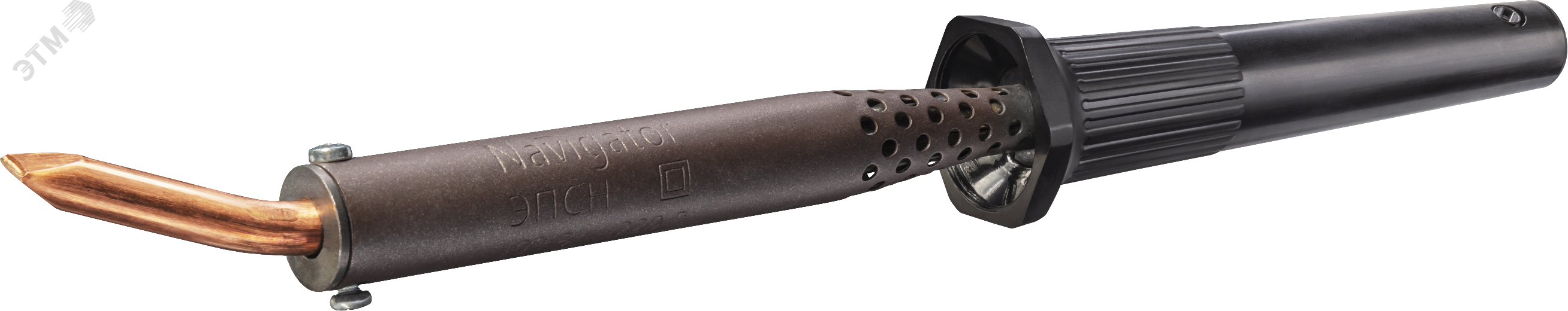 Паяльник пластиковая ручка клин изогнутый NSE-Pes02-100W-СI