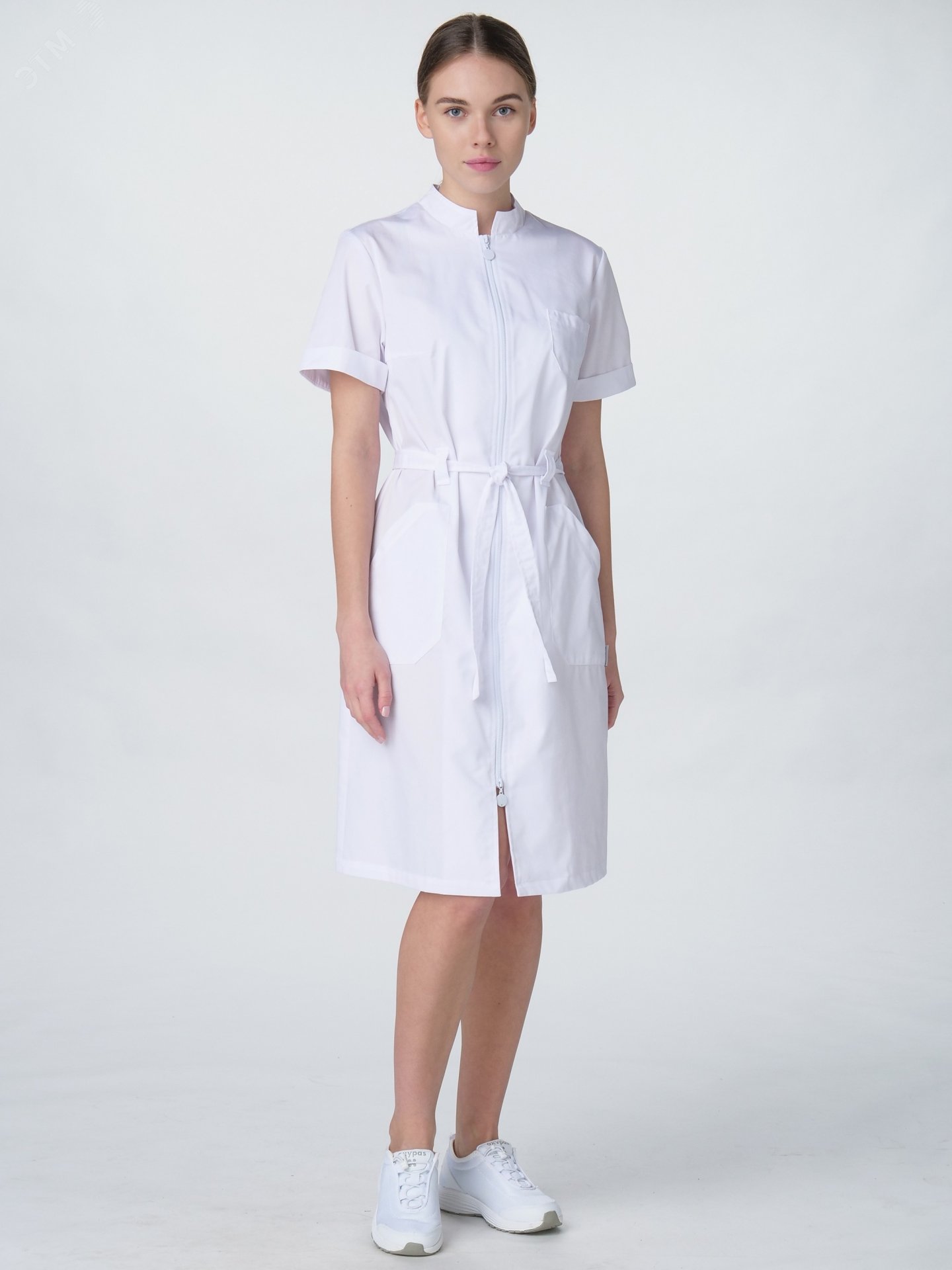 Халат женский Сансара-005 (тк.Смесовая,160) MedLine, белый,64-66,170-176