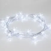 Гирлянда светодиодная Снежинки 20 LED белые 2,8 м