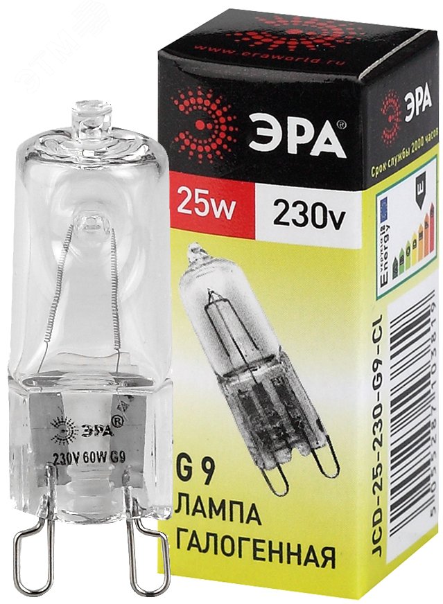 Лампочка галогенная G9-JCD-25-230V-CL G9 25Вт капсула теплый