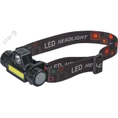 Фонарь светодиодный NPT-H25-ACCU 5Вт CREE LED+3Вт COB LED аккумуляторный налобный