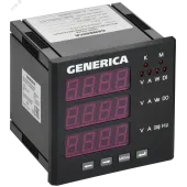 Мультиметр цифровой щитовой трехфазный DO RS-485 96х96мм LED GENERICA