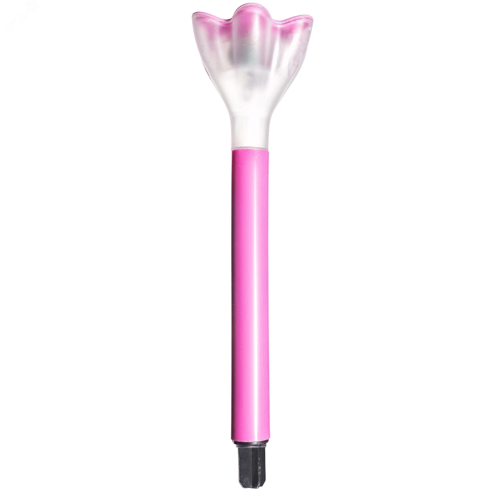 Светодиодный садовый светильник USL-C-420/PT305 PINK CROCUS на солнечной батарее,белый свет. 1*LR Ni-Mh аккумулятор в/к. IP44