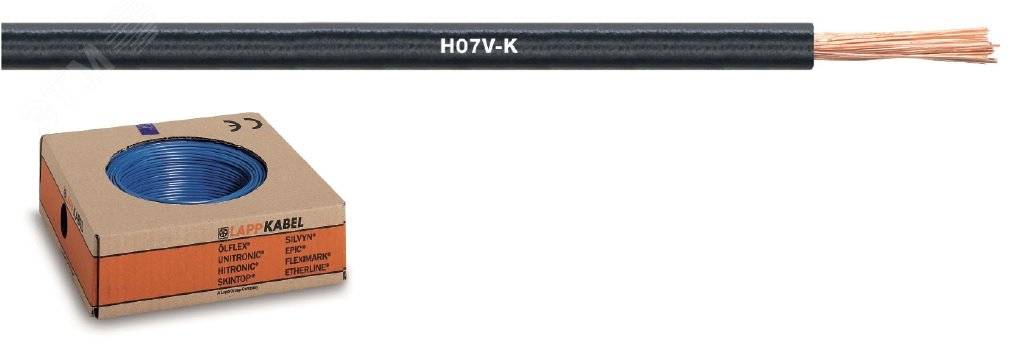 Провод монтажный H07V-K 1X6 DBU