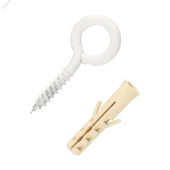 Петля-шуруп 4x20 белая (2 шт.)
