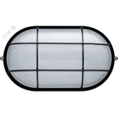 Светильник НПП-100w термостойкий овальный с черной решеткой IP54