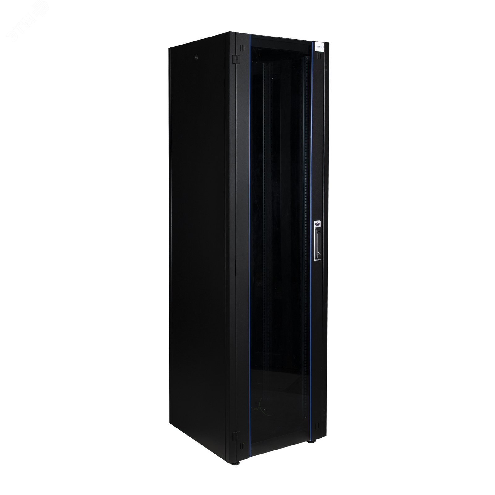 Шкаф нап. 19', 47U 600х600, перед. дв. стек, задн. стен., мет, чер. DATAREX