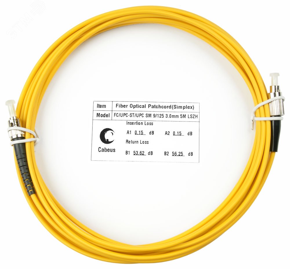 Шнур оптический simplex 5м FC-ST 9/125 sm LSZH