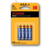 Батарейка Kodak LR03-4BL MAX SUPER Alkaline [K3A-4] (40/200/32000)