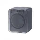 AtlasDesign Profi54 розетка с заземлением со шторками IP54 16А 250B, АНТРАЦИТ, Россия