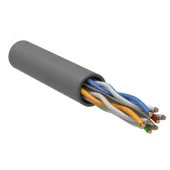 Витая пара U/UTP кат.6 4 пары 23 AWG solid 305м PVC серый