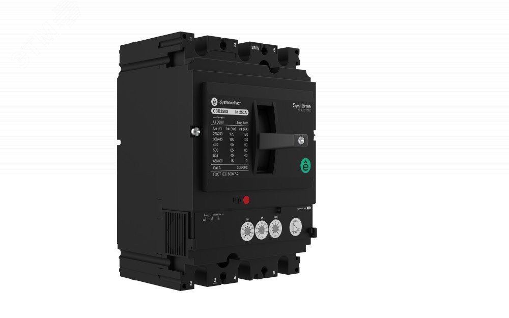 Выключатель автоматический SYSTEMEPACT CCB100 50KA 3P3D S5.2E 100A рычаг