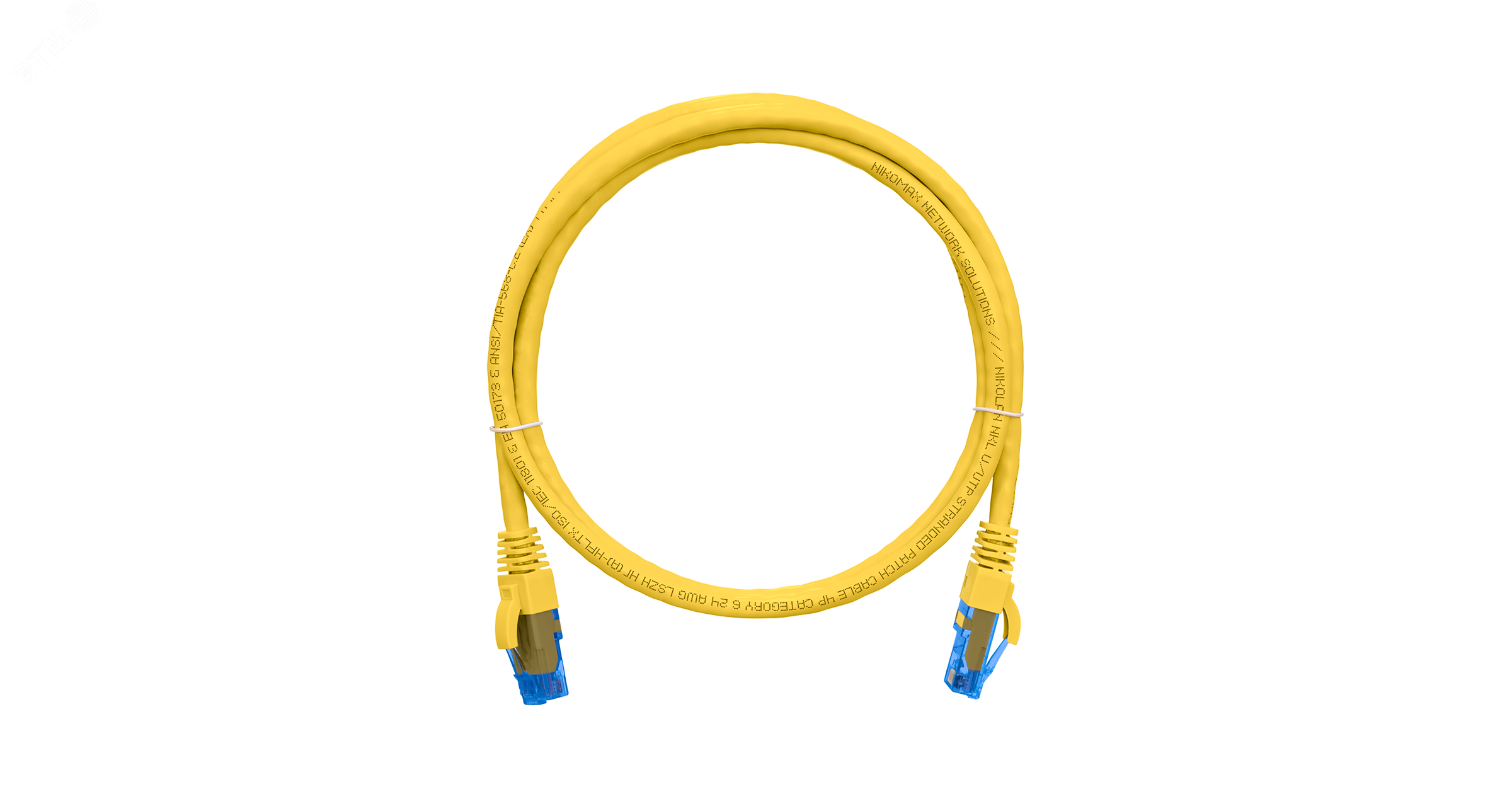 Патч-корд U/UTP 4 пары Cat 6 2хRJ45/8P8C T568B 7х0205мм LSZH желтый 15м