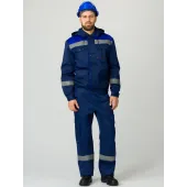 Костюм Титан-1 СОП с капюшоном (ткань Смесовая,210) брюки, темно-синий васильковый, 52-54 170-176