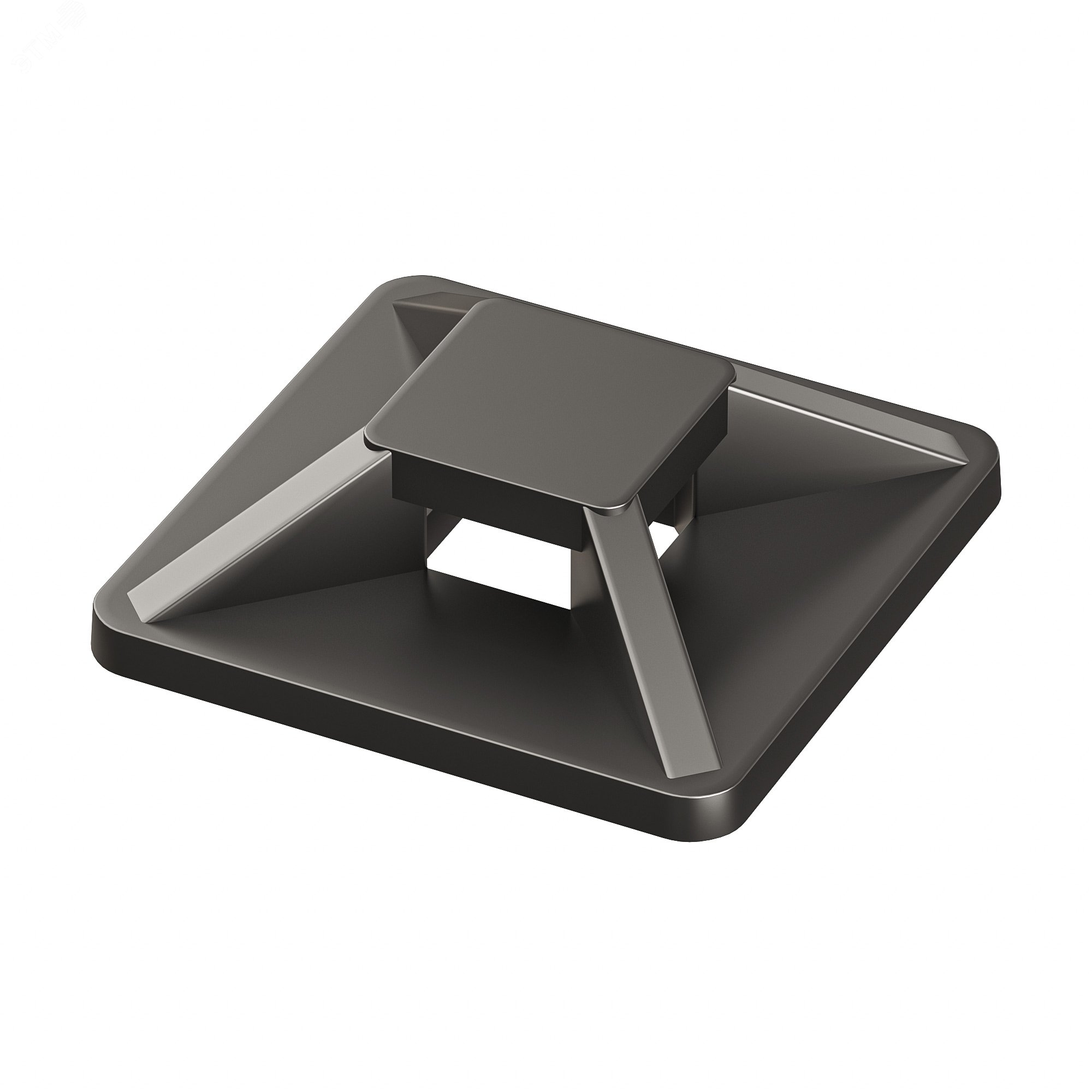 Монтажная база двойная самоклеящаяся 25x25        (спец.состав), черная дляхомутов шириной до 4,8мм