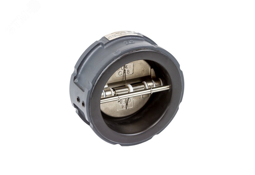 Затвор обратный  - ЗОД PN16 DN200, межфланцевый, двустворчатый, корпус GGG40, EPDM