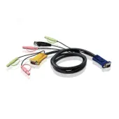 Кабель KVM VGA, USB, аудио, 5 м.