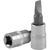 Насадка торцевая 1/4''DR с вставкой-битой шлицевой, SL6.5