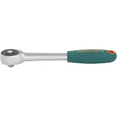 Рукоятка трещоточная ротационная со сквозным приводом 1/4''DR, 60 зубцов, 180 мм