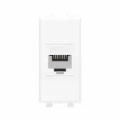 Avanti Компьютерная розетка RJ-45 без шторки модульная , кат.6А,  Белое облако, 1 модуль
