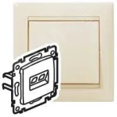 VALENA Розетка компьютерная RJ45х1 в рамку UTP слоновая кость