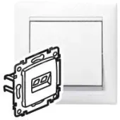 VALENA Розетка компьютерная RJ45х1 в рамку UTP белая
